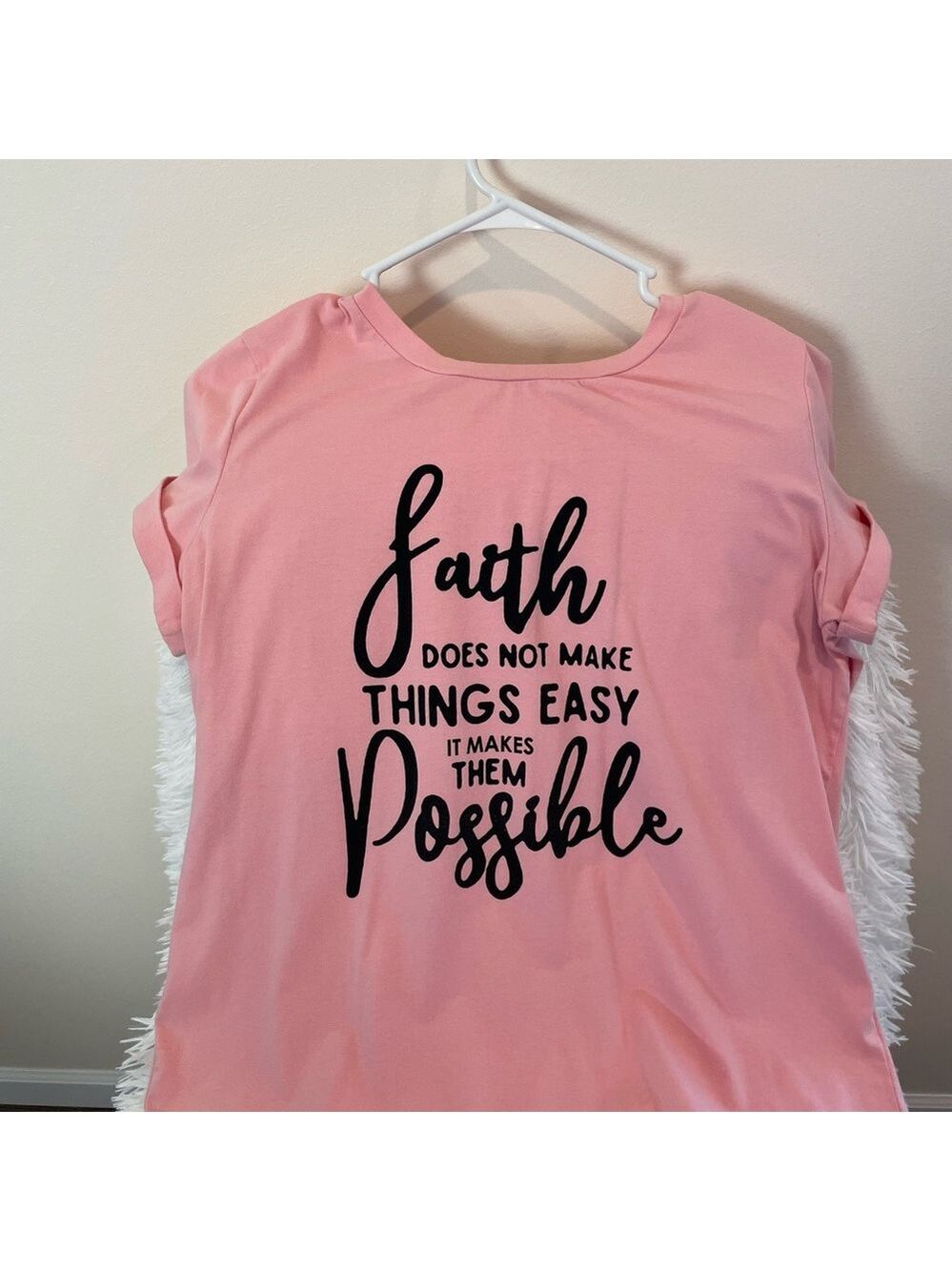 Pink Graphic T-Shirt with Inspirational Quote